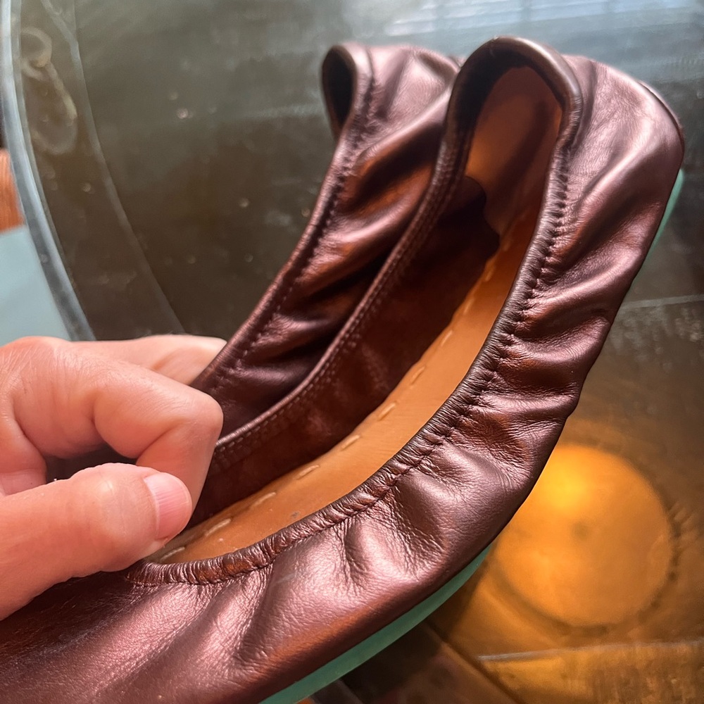 Tieks By Gavrieli Ballet Flat Rasberry Truffle Women’s 7 Brown Metallic Leather - Picture 6 of 6